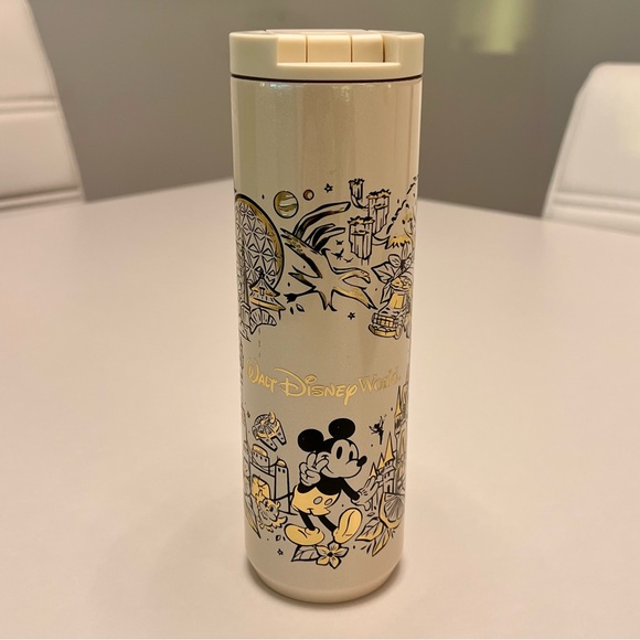NEW STARBUCKS DISNEY WORLD MICKEY MOUSE 4 PARKS STAINLESS STEEL SHIMMER TUMBLER